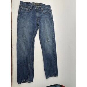American Eagle AEO Slim Straight Jeans 30x30 Medium Wash Distressed